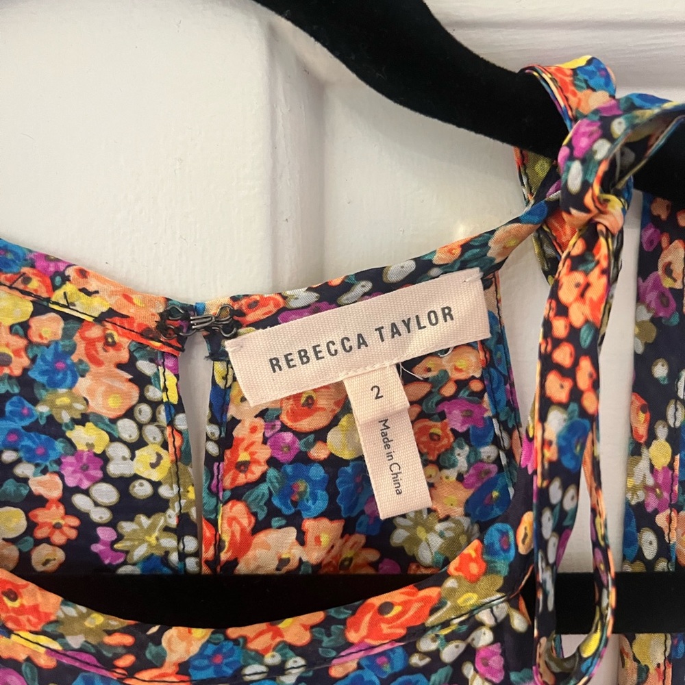 Rebecca Taylor silk flower blouse size 2